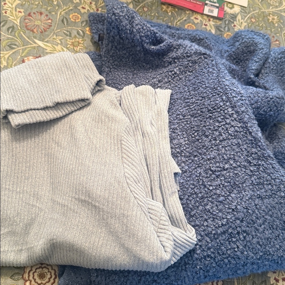 Lisa Rinna Collection Blue Textured Blazer - Picture 10 of 10